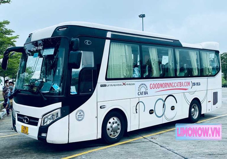 Nội thất xe giường nằm limousine Tân Niên, ghế da đỏ, đèn LED, chuyến đi thoải mái