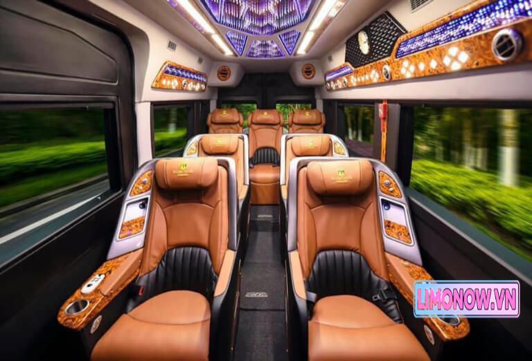 Nội thất xe khách giường nằm limousine cao cấp trên tuyến Bình Dương đi Cần Thơ