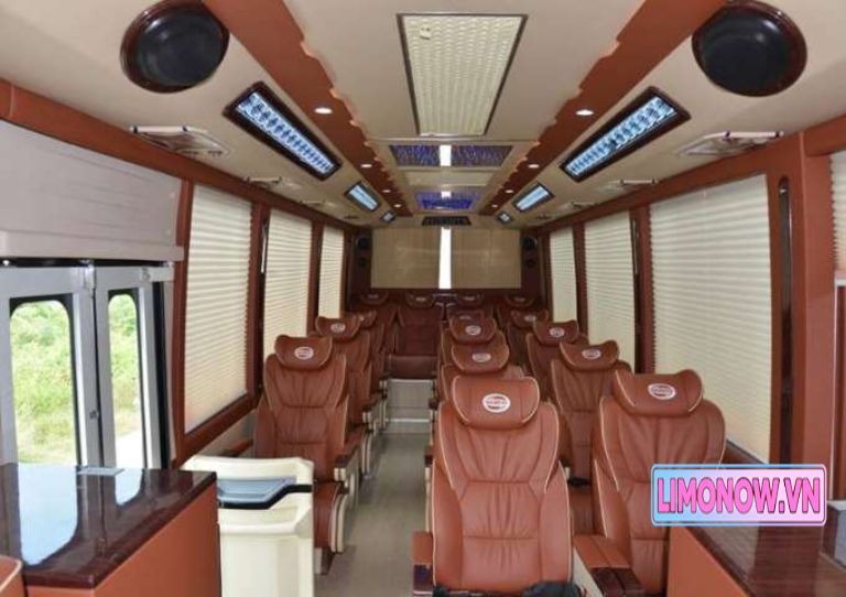 Nội thất xe giường nằm limousine sang trọng tuyến Hà Nội Đà Lạt của nhà xe