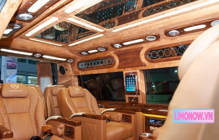 Nội thất xe G5 Limousine tiện nghi Sài Gòn Mũi Né