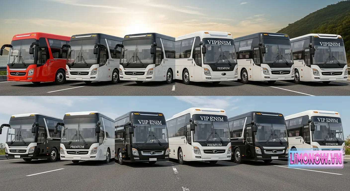 Đội xe khách limousine VIP và xe giường nằm chất lượng cao đi Quảng Nam