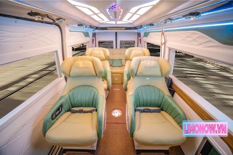 Xe limousine đi Sapa, nội thất sang trọng, xe cabin, ghế da, tủ lạnh mini, vận chuyển hành khách cao cấp