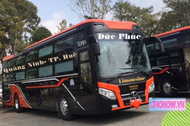 Nội thất xe limousine Tân Hoàng Minh sang trọng với ghế bọc da màu nâu kem và xanh, đèn trần hiện đại, cửa sổ lớn