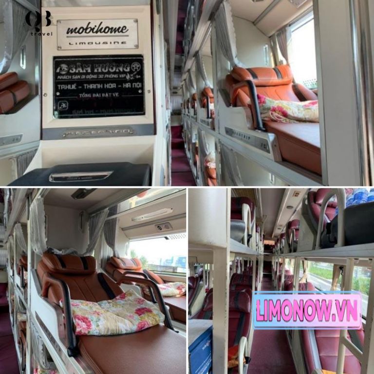 Nội thất xe Limousine cao cấp với ghế bọc da và sàn gỗ, sẵn sàng cho chuyến đi